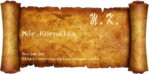 Mór Kornélia névjegykártya