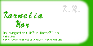 kornelia mor business card